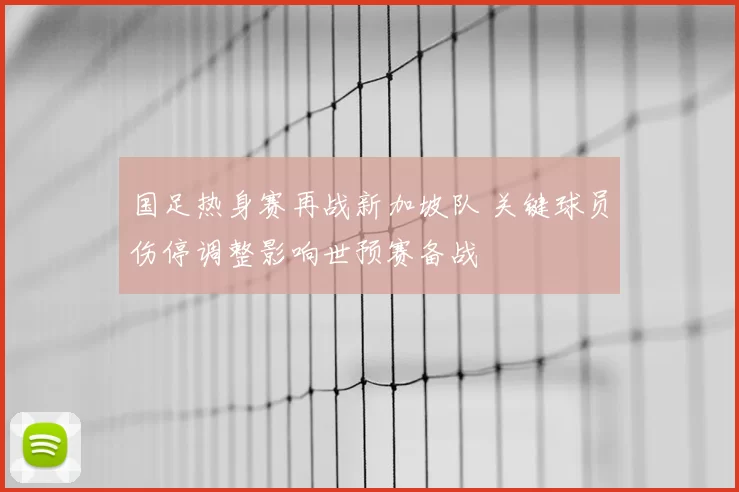 国足热身赛再战新加坡队 关键球员伤停调整影响世预赛备战